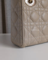 Dior Lady Dior Mini | Natural Beige Lambskin Light Gold Hardware-details