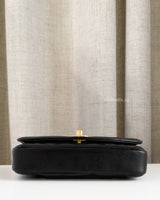 Chanel Diana Reissue Small | Black Lambskin Brushed Gold Hardware-details