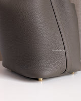Hermes Picotin Lock 18 Etain Taurillon Clemence Gold Hardware-details