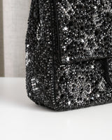 Chanel Classic Flap Mini Rectangle | 24K Crystal Strass Silver Hardware-details