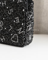 Chanel Classic Flap Mini Rectangle | 24K Crystal Strass Silver Hardware-details