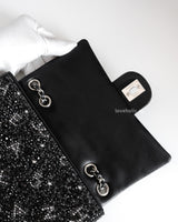 Chanel Classic Flap Mini Rectangle | 24K Crystal Strass Silver Hardware-details