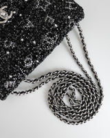 Chanel Classic Flap Mini Rectangle | 24K Crystal Strass Silver Hardware-details