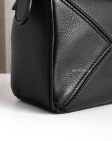 Loewe Mini Puzzle Black Calfskin Silver Hardware-details