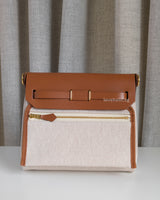 Hermes Herbag Mini 20 | Ecru Beige/Fauve Vache Hunter Gold Hardware-back