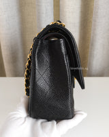 Chanel Classic Flap Medium | Black Caviar Gold Hardware-side
