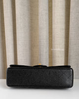 Chanel Classic Flap Medium | Black Caviar Gold Hardware-details