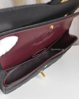 Chanel Classic Flap Medium | Black Caviar Gold Hardware-details