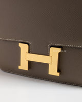 Hermes Constance 18 | Etoupe Epsom Gold Hardware-details