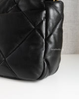 Chanel Chanel 19 Small | Black Lambskin Multicolored Hardware-details