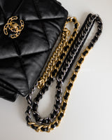 Chanel Chanel 19 Small | Black Lambskin Multicolored Hardware-details