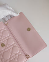 Dior My Dior Mini Bag | Soupir Pink Cannage Lambskin Light Gold Hardware-details