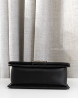 Chanel Boy Small | Black Caviar Ruthenium Hardware-details