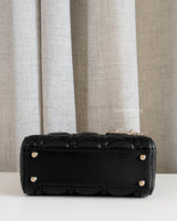 Dior Lady Dior Mini | Black Lambskin Light Gold Hardware-details