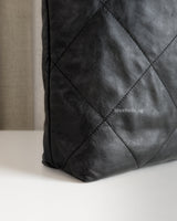 Chanel 22 Small | Black Calfskin Brushed Gold Hardware-details