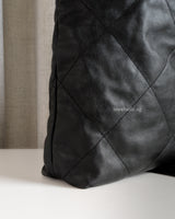 Chanel 22 Small | Black Calfskin Brushed Gold Hardware-details