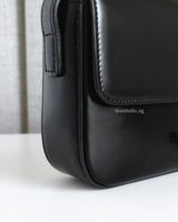 Celine Triomphe Shoulder Bag Black Shiny Calfskin Gold Hardware-details