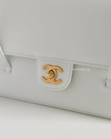 Chanel Small Preppy Coco | 26S Light Blue Caviar Brushed Gold Hardware-details