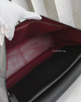 Chanel Maxi Flap 38cm | Black Caviar Silver Hardware-details