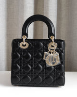 Dior My ABC Lady Dior Small | Black Lambskin Light Gold Hardware-front1