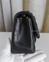 Chanel Classic Flap Mini Rectangle | 18C Iridescent Black Caviar Silver Hardware-side