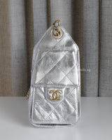 Chanel Chanel 25 Mini | Silver Shiny Calfskin Gold Hardware-side