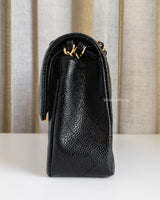 Chanel Classic Flap Small | Black Caviar Gold Hardware-details