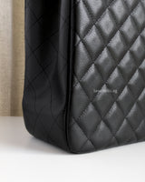Chanel Shopping Tote | Black Caviar Light Gold Hardware-details