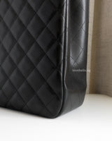 Chanel Shopping Tote | Black Caviar Light Gold Hardware-details