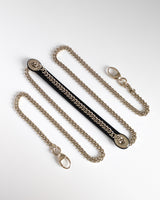 Dior Lady Dior with Chain Mini | Black Lambskin Light Gold Hardware-details