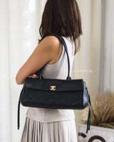 Chanel Small Shopping Tote | 26S Black Caviar Gold Hardware-model