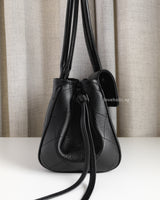 Chanel Small Shopping Tote | 26S Black Caviar Gold Hardware-side