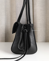 Chanel Small Shopping Tote | 26S Black Caviar Gold Hardware-details