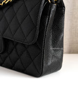Chanel Classic Flap Small | Black Caviar Gold Hardware-details