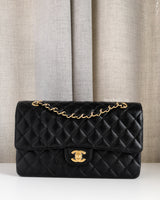 Chanel Classic Flap Medium | Black Caviar Gold Hardware-front1