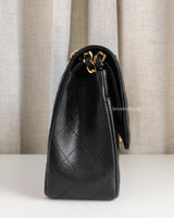 Chanel Classic Flap Jumbo | Black Caviar Gold Hardware-side