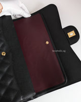 Chanel Classic Flap Jumbo | Black Caviar Gold Hardware-details