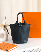 Hermes Picotin Lock 18 Vert Cypress Taurillon Clemence Gold Hardware-front
