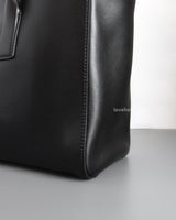 Chanel Cerf Tote | 26S Black Calfskin Gold Hardware-details
