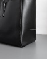Chanel Cerf Tote | 26S Black Calfskin Gold Hardware-details