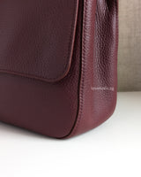 Chanel Maxi Flap 32cm | Burgundy Caviar Gold Hardware-details