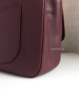 Chanel Maxi Flap 32cm | Burgundy Caviar Gold Hardware-details