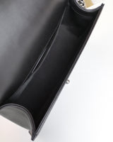 Chanel Boy Old Medium | Black Lambskin Ruthenium Hardware-details