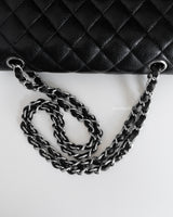 Chanel Classic Flap Small | Black Caviar Silver Hardware-details