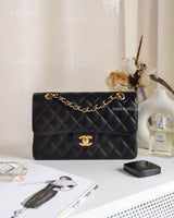 Chanel Classic Flap Small | Black Caviar Gold Hardware-front