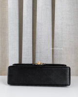 Chanel Classic Flap Small | Black Caviar Gold Hardware-details