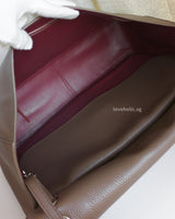 Chanel Maxi Flap 38cm | 26S Light Brown Caviar Silver Hardware-details
