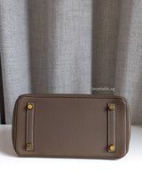 Hermes Birkin Retourne 25 | Etoupe Togo Gold Hardware-details