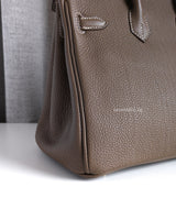 Hermes Birkin Retourne 25 | Etoupe Togo Gold Hardware-details