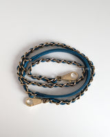 Chanel Coco Handle Medium | Teal Caviar Light Gold Hardware-details